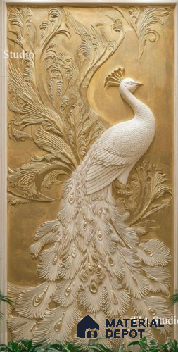 Duco Paintable Designer Peakcock 8 ft x 4 ft CNC Made HDHMR - 40 mm