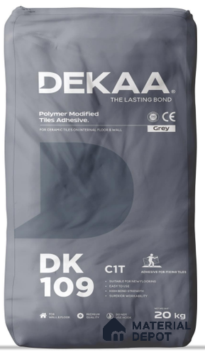 DK 109 Grey For Ceramic Tiles on Internal Floor & Wall | 20 Kg