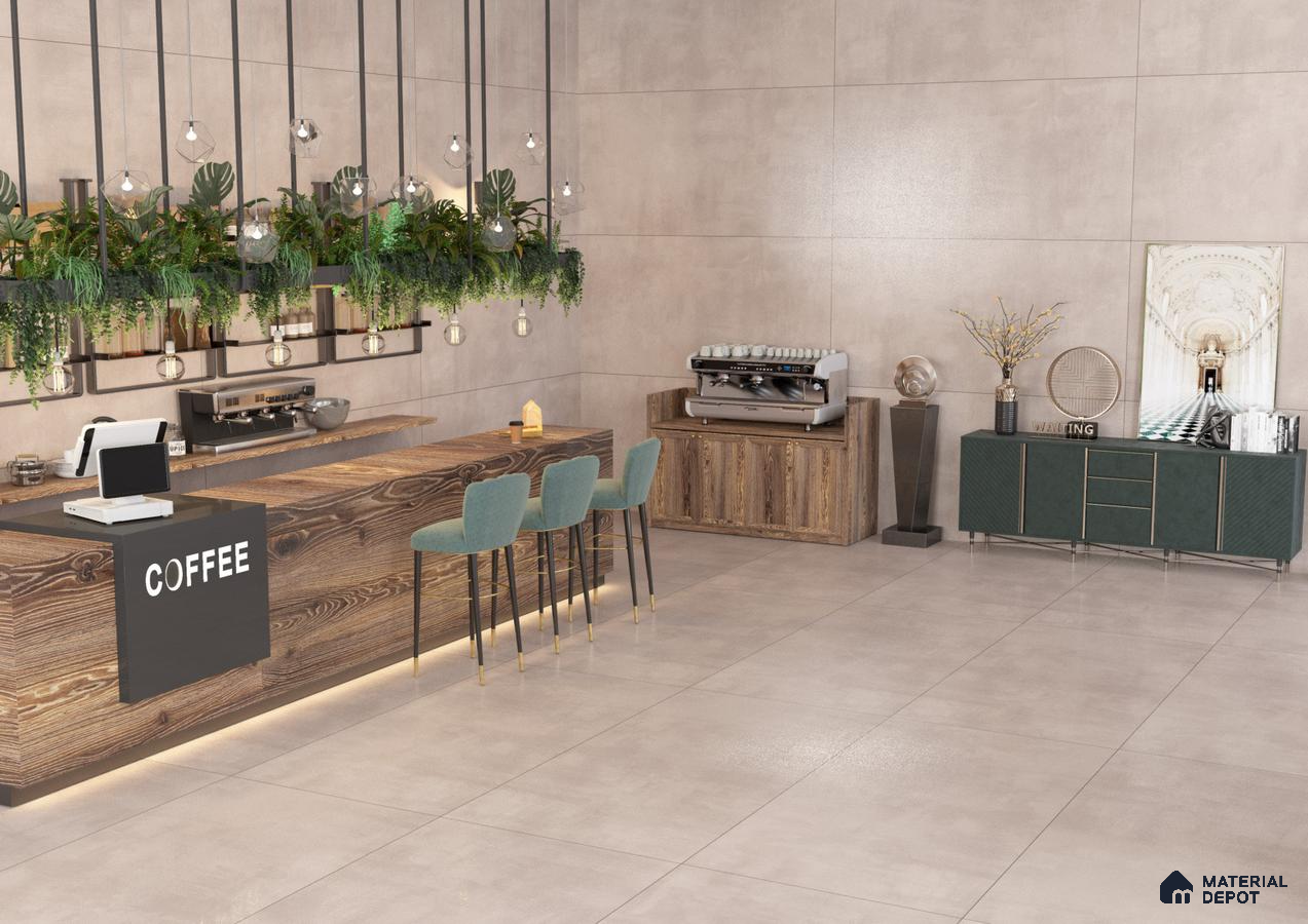 Cozy Coffee Shop with Nature-Inspired Theme | Material Depot