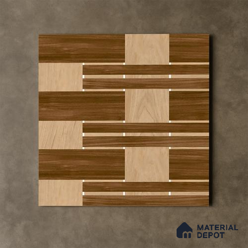 TL 00448 Earthy Brown 2 ft x 2 ft Matte Finish Digital Porcelain Floor & Wall Tile - 9.5 mm