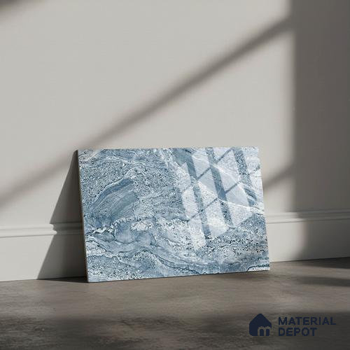 TL 01920 C Aqua Blue Dark 18 x 12 inch Glossy Finish Ceramic Wall Tile - 6 mm