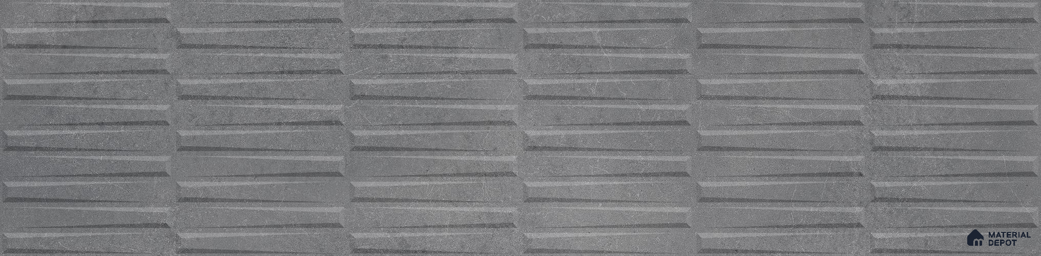 TL 01217 Endless Nero Channel 1200x300 mm GVT Abstract Look Tile - 9 mm