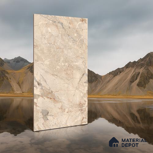 Endless Wall & Floor Tile TL 06195 Lumina Desert Dune 4 ft x 2 ft Vitrified Glossy Finish - 9 mm (Random Design 4) | Suitable for Living Room, Bedroom, Bathroom & Kitchen