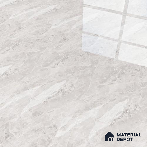 Budget Friendly Endless Wall & Floor Tile Value for Money TL 05957 Terravia Etavix Bianco 4 ft x 2 ft - Vitrified Endless Glossy Finish - 8.5 mm | 4 Random Designs | Suitable for Living Room, Bedroom & Bathroom