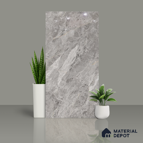 Budget Friendly Endless Wall & Floor Tile Value for Money TL 05958 Terravia Etavon 4 ft x 2 ft - Vitrified Endless Glossy Finish - 8.5 mm | 4 Random Designs | Suitable for Living Room, Bedroom & Bathroom
