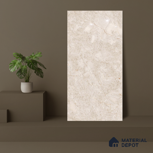 Budget Friendly Endless Wall & Floor Tile Value for Money TL 05941 Terravia Hickora 4 ft x 2 ft - Vitrified Endless Glossy Finish - 8.5 mm | 5 Random Designs | Suitable for Living Room, Bedroom & Bathroom