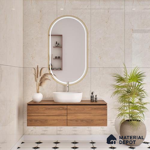 Budget Friendly Endless Wall & Floor Tile Value for Money TL 05952 B Terravia Ritzea 4 ft x 2 ft - Vitrified Endless Glossy Finish - 8.5 mm | 4 Random Designs | Suitable for Living Room, Bedroom & Bathroom