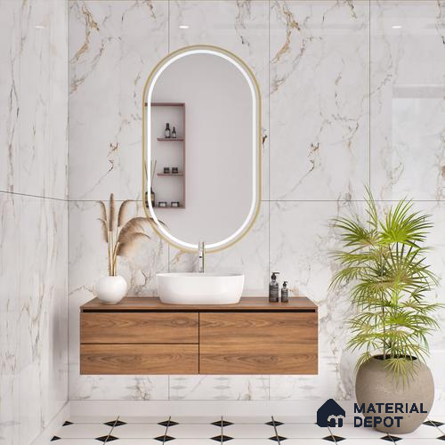 Budget Friendly Endless Wall & Floor Tile Value for Money TL 05963 Terravia Vennix 4 ft x 2 ft - Vitrified Endless Glossy Finish - 8.5 mm | 4 Random Designs | Suitable for Living Room, Bedroom & Bathroom