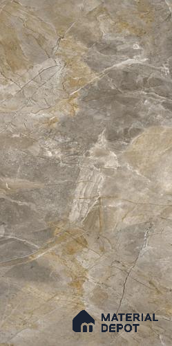 Brown Marble Look LM 24253 HGL 8 ft x 4 ft High Gloss Finish Decorative Laminate - 1 mm | Suitable for TV Unit, Wardrobe, Kitchen Cabinets
