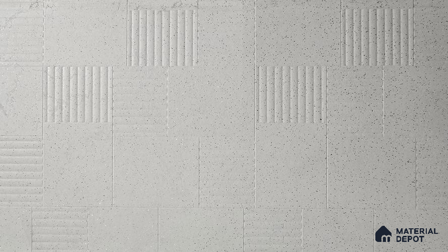 White Abstract Look LM 24093 8 ft x 4 ft Texture Finish Decorative Laminate - 1 mm | Suitable for TV Unit, Wardrobe, Kitchen Cabinets