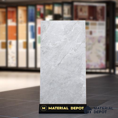 Marble Wall & Floor Tile | TL 00998 Evon Silver | 4 ft x 2 ft Matte Finish Vitrified Tile - 9 mm | Suitable For Living Room, Bedroom, Bathroom