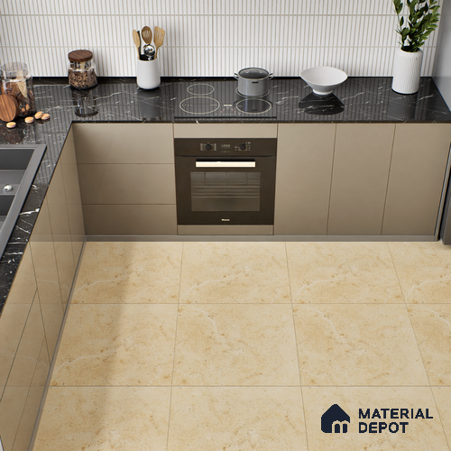 TL 00006 Alaska Ivory 600 x 600 mm Punch Look Matte Finish Anti Skid Outdoor Vitrified Parking Tile - 12 mm