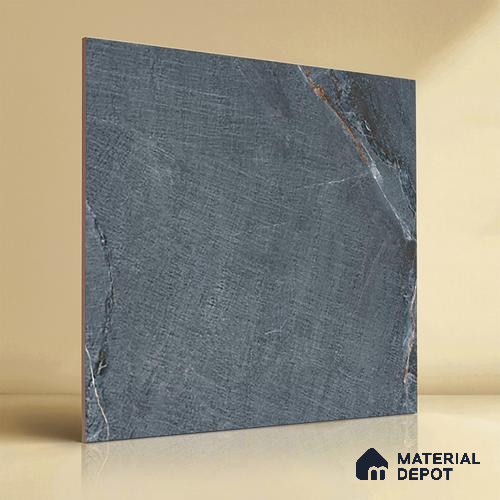 TL 00008 Latina Slate Nero 600 x 600 mm Punch Look Matte Finish Anti Skid Outdoor Vitrified Parking Tile - 12 mm