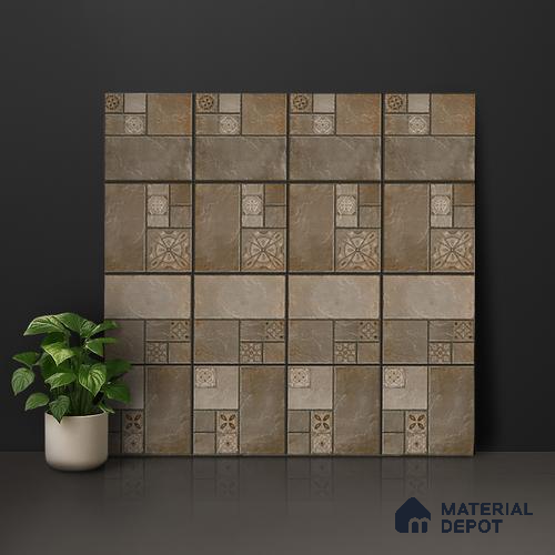 TL 00012 Venice Walnut 600 x 600 mm Matte Finish Interior & Exterior Vitrified Tiles - 12 mm