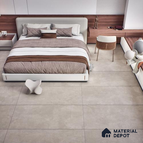 Fabric Wall & Floor Tile TL 06092 D Fabrica Grigio 4 ft x 2 ft Vitrified Matte Finish - 9 mm | 8 Random Design | Suitable For Living Room, Bedroom, Bathroom, Kitchen
