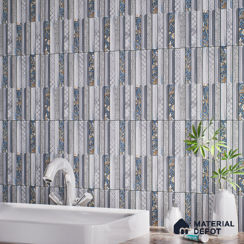 Faux Subway Wall Tile TL 08501 C 1 ft x 1 ft Glue Matte Finish Ceramic Tile - 10 mm | Suitable for Kitchen, Bathroom & Dining Area | Please Expect a Slight Variation of Pattern