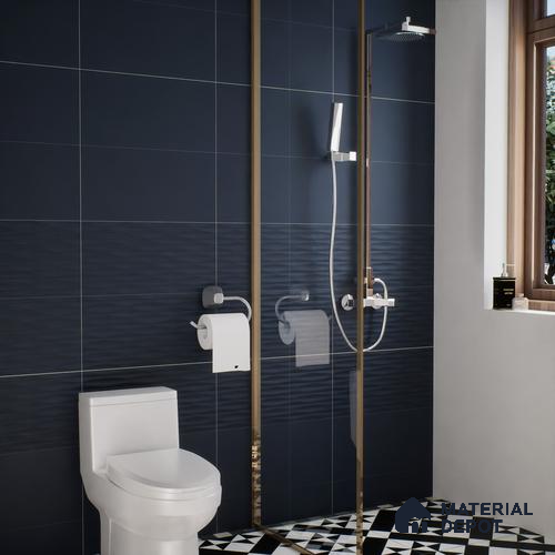 Punch Wall Tile TL 05383 E Miraq Diamond Deep Blue 2 ft x 1 ft Ceramic Matte Finish - 8 mm | Suitable For Kitchen, Bathroom Walls and Backsplashes | Please Expect a Slight Variation of Pattern