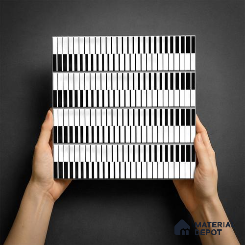 Faux Subway Wall Tile TL 06350  City 12 inch x 12 inch Ceramic Matte Finish - 9.5 mm | Suitable for Accent / Feature Walls, Bathroom, Kitchen Wall & Backsplashes | Please Expect a Slight Variation of Pattern