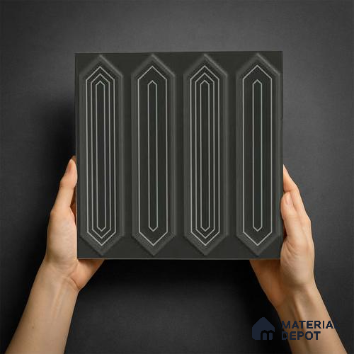 Faux Subway Wall Tile TL 06345 B  Picket Borderline 12 inch x 12 inch Ceramic Matte Finish - 9.5 mm | Suitable for Accent / Feature Walls, Bathroom, Kitchen Wall & Backsplashes | Please Expect a Slight Variation of Pattern