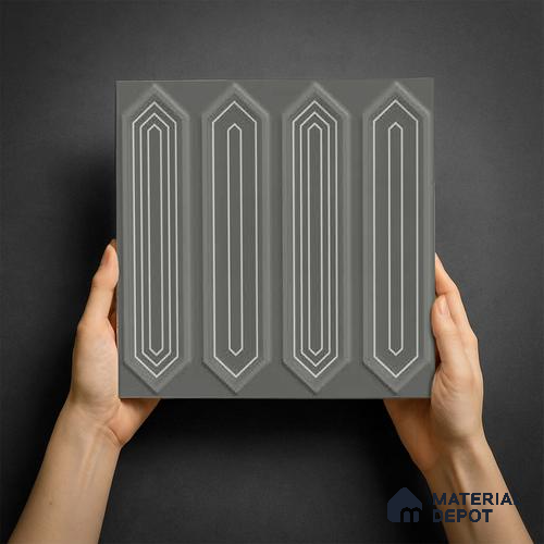 Faux Subway Wall Tile TL 06345 C Picket Edgora 12 inch x 12 inch Ceramic Matte Finish - 9.5 mm | Suitable for Accent / Feature Walls, Bathroom, Kitchen Wall & Backsplashes | Please Expect a Slight Variation of Pattern