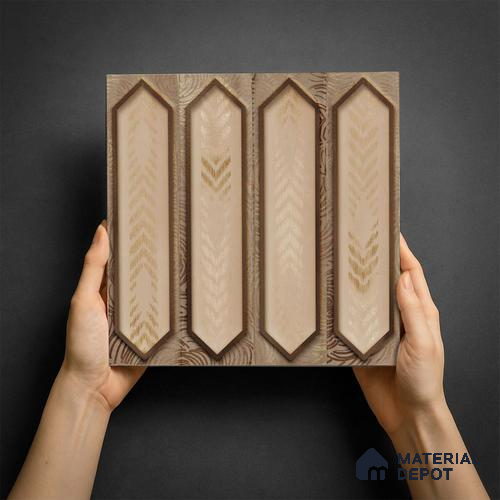 Faux Subway Wall Tile TL 06346  Picket Leafstone 12 inch x 12 inch Ceramic Matte Finish - 9.5 mm | Suitable for Accent / Feature Walls, Bathroom, Kitchen Wall & Backsplashes | Please Expect a Slight Variation of Pattern