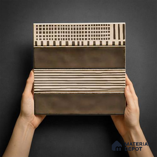 Faux Subway Wall Tile TL 06351 B Trackora 12 inch x 12 inch Ceramic Matte Finish - 9.5 mm | Suitable for Accent / Feature Walls, Bathroom, Kitchen Wall & Backsplashes | Please Expect a Slight Variation of Pattern