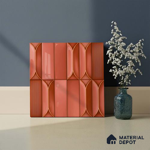 Faux Subway Look Wall Tile TL 09168 C | Glossy Finish 12 x 12 inch Ceramic Tile - 10 mm | Suitable For Kitchen, Bathroom & Dining Area | Please Expect a Slight Variation of Pattern