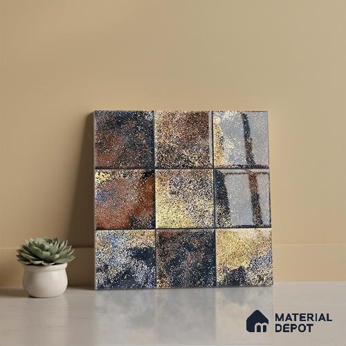 Stone Look Floor Tile TL 09175 B | Glossy Finish 12 x 12 inch Ceramic Tile - 10 mm | Suitable For Kitchen, Bathroom, Bedroom & Office