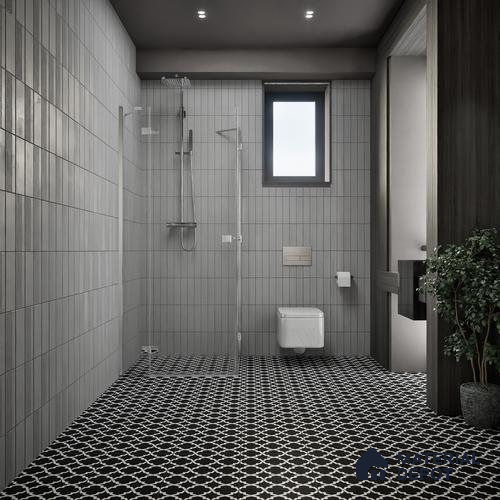 Moroccan Floor & Wall Tile TL 07650 Arabesque Star 1 ft x 1 ft Matte Finish Vitrified Tile - 9 mm | Suitable For Bathroom, Kitchen, Living Area | Please Expect a Slight Variation of Pattern
