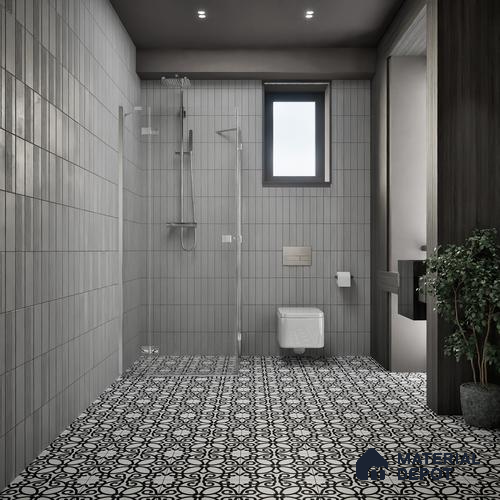 Moroccan Floor & Wall Tile TL 07635 Floral Medley 1 ft x 1 ft Matte Finish Vitrified Tile - 9 mm | Suitable For Bathroom, Kitchen, Living Area | Please Expect a Slight Variation of Pattern