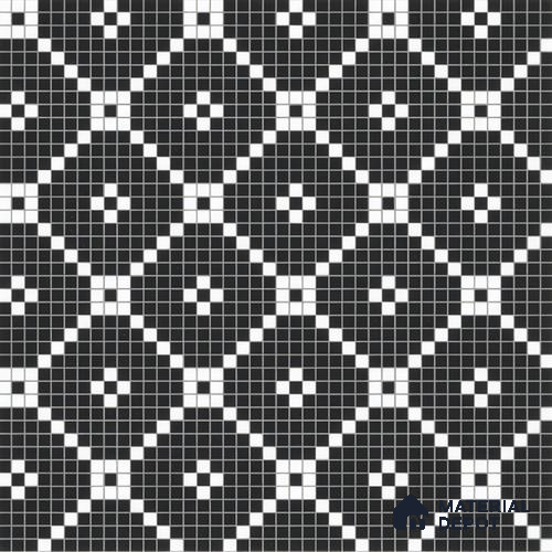 Moroccan Floor & Wall Tile TL 07639 Retro Grid 1 ft x 1 ft Matte Finish Vitrified Tile - 9 mm | Suitable For Bathroom, Kitchen, Living Area | Image 1