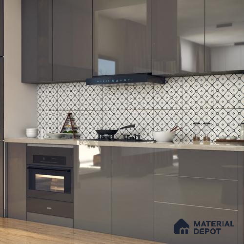 Moroccan Floor & Wall Tile TL 07614 Mosaic Grid 1 ft x 1 ft Matte Finish Vitrified Tile - 9 mm | Suitable For Bathroom, Kitchen, Living Area | Image 7