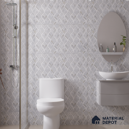Moroccan Look Floor & Wall Tile TL 06148 Antares 2 ft x 2 ft Sinker Finish Vitrified Tile - 9 mm  | Suitable For Living Room, Dining, Bathroom & Kitchen | Please Expect a Slight Variation of Pattern