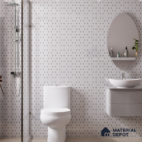 Moroccan Look Floor & Wall Tile TL 06156 Canis 2 ft x 2 ft Sinker Finish Vitrified Tile - 9 mm  | Suitable For Living Room, Dining, Bathroom & Kitchen | Please Expect a Slight Variation of Pattern