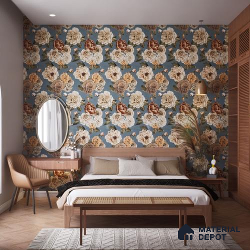 Floral Wall Tile TL 06306 E Florelle Reverie Petal 4 ft x 2 ft Vitrified Lustera Effect Feather Feel Matte Finish - 9 mm | Suitable for Living Room, Bedroom & Bathroom