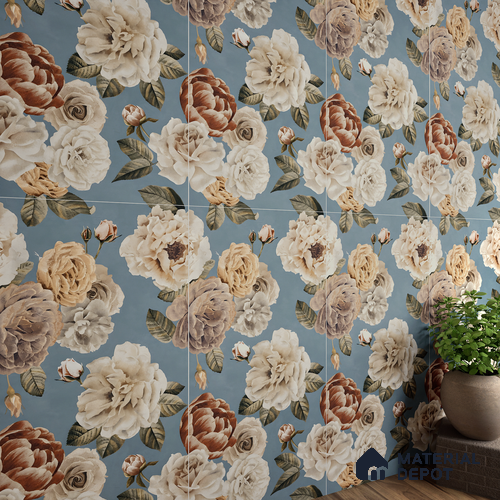 Floral Wall Tile TL 06306 E Florelle Reverie Petal 4 ft x 2 ft Vitrified Lustera Effect Feather Feel Matte Finish - 9 mm | Suitable for Living Room, Bedroom & Bathroom