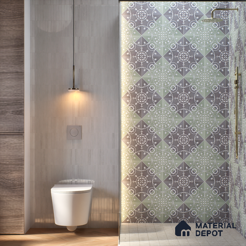 Patterned Wall Tile TL 05899 B Infinity 197 mm x 197 mm Vitrified - 9 mm | Handcrafted | Suitable For Living Room, Bedroom, Kitchen | Please Expect a Slight Variation of Pattern