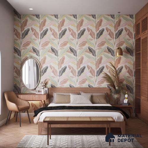 Tropical Wall Highlighter Tile TL 05746 Jewel Rosy Glow 4 ft x 2 ft Vitrified Matte Finish - 9 mm | Suitable for Living Room, Bedroom, Bathroom & Foyer