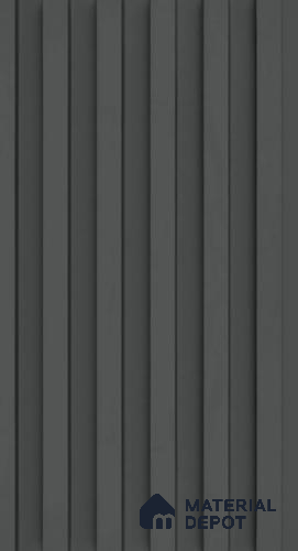 PN 06677 Plain Colour Look Louver 9.5 ft x 0.5 ft Texture Finish  - 18 mm | Suitable for Feature Wall, TV Unit & Living Room