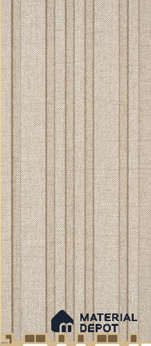 PN 07235 Fabric Look Louver 8 ft x 0.5 ft Texture Finish  - 10 mm | Suitable for Feature Wall, TV Unit & Living Room