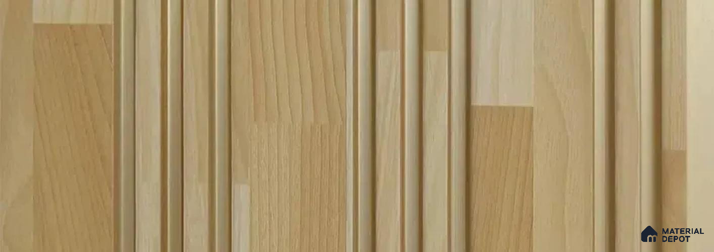 PN 07442 Patterned Look Louver 8 ft x 0.8 ft Texture Finish - 10 mm | Suitable for Feature Wall, TV Unit & Living Room