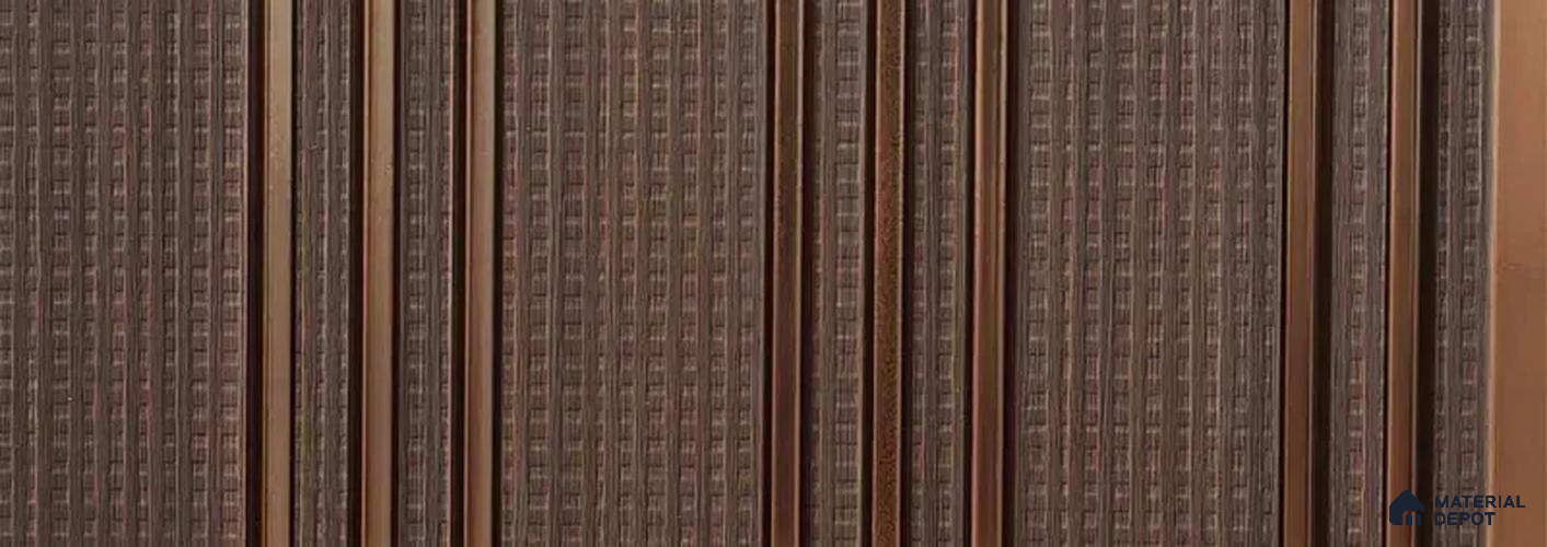 PN 07443 Patterned Look Louver 8 ft x 0.8 ft Texture Finish  - 10 mm | Suitable for Feature Wall, TV Unit & Living Room