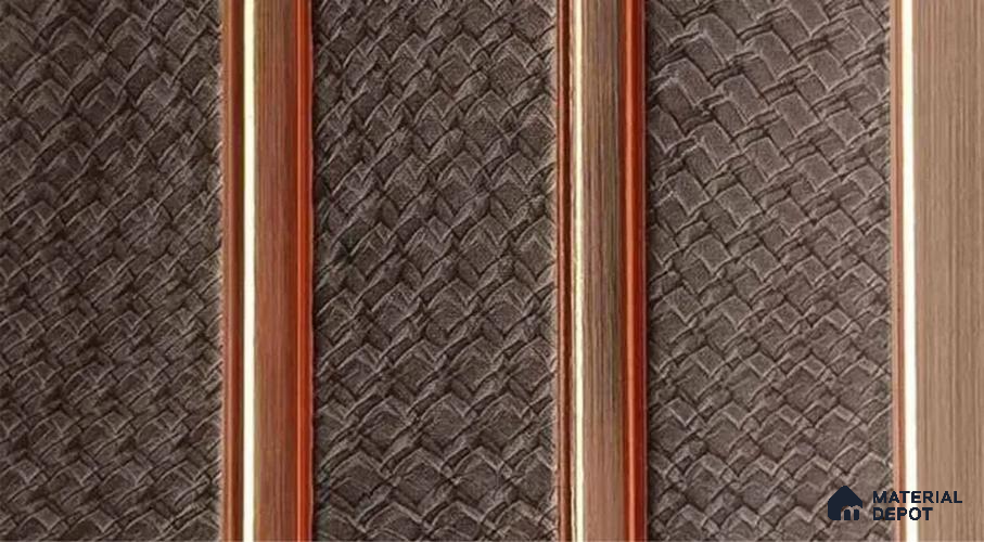 PN 07456 Patterned Look Louver 8 ft x 0.4 ft Texture Finish - 10 mm | Suitable for Feature Wall, TV Unit & Living Room