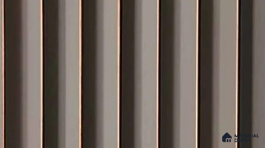 PN 07469 Solid Colors Look Louver 8 ft x 0.4 ft Texture Finish  - 10 mm | Suitable for Feature Wall, TV Unit & Living Room