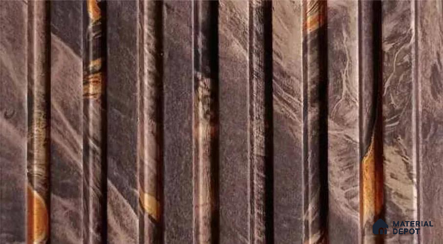 PN 07474 Marble Look Louver 8 ft x 0.4 ft Texture Finish  - 10 mm | Suitable for Feature Wall, TV Unit & Living Room