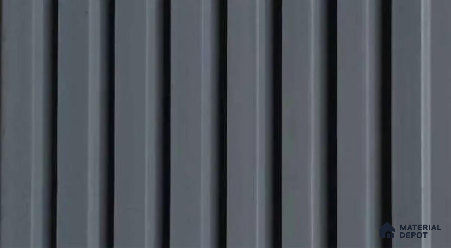 PN 07549 Solid Colors Look Louver 9.5 ft x 0.4 ft Texture Finish  - 10 mm | Suitable for Feature Wall, TV Unit & Living Room