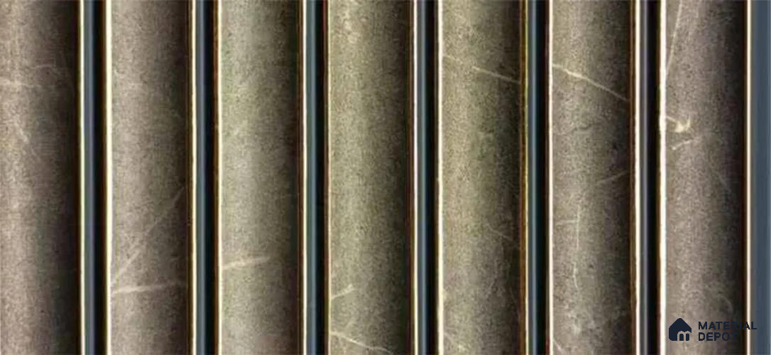 PN 07558 Marble Look Louver 9 ft x 0.5 ft Texture Finish - 10 mm | Suitable for Feature Wall, TV Unit & Living Room