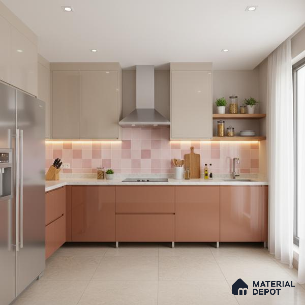 GA 4017 8 ft x 4 ft High Gloss Finish 6H Antiscratch Acrylic Laminate - 1.5 mm | Suitable for Living Room, Kitchen, Office | Matching Edgeband Code EB 4017