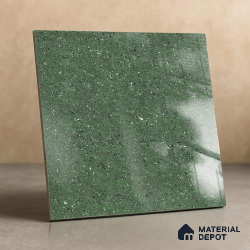 Double Charge Floor & Wall Tile TL 00436 Dualcore Emerald Green 2 ft x 2 ft Vitrified Glossy Finish - 9 mm | Suitable for Bedroom, Living Room, Office & Bathroom Wall