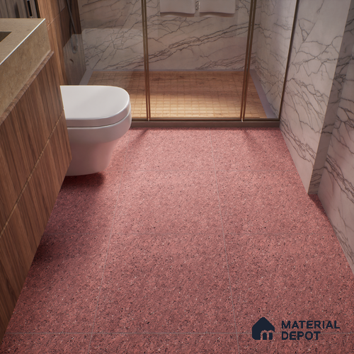 Double Charge Floor & Wall Tile TL 00437 Dualcore Rosso Red 2 ft x 2 ft Vitrified Glossy Finish - 9 mm | Suitable for Bedroom, Living Room, Office & Bathroom Wall